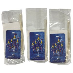 Walt Disney Cinderella Castle Luggage Tag - New in Package Lot of 3